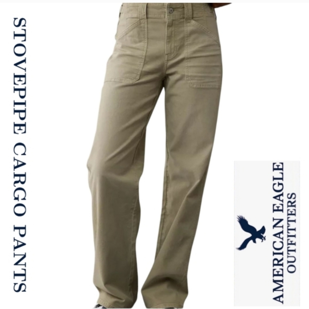 NWOT American Eagle Outfitters Women's Stovepipe Cargo Pants - Olive